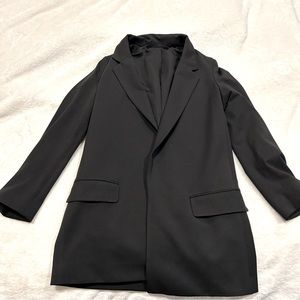 All Saints Aleida Open Front Jersey Blazer - Black - Size 0